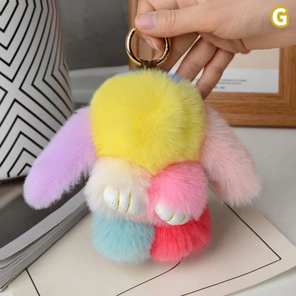 Furry Rabbit Keychain 15cm