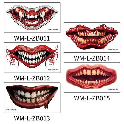 Cosplay Mouth Art 5 Pcs/set "Water Applying" Temporary Tat