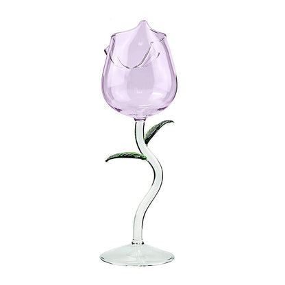 Rose Shape Wine Glass