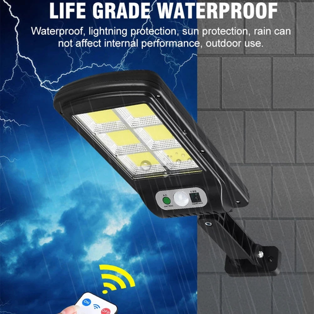 7000 Lumens Super Bright Solar Powered Outdoor Waterproof LED Street Lamp with Motion Sensor