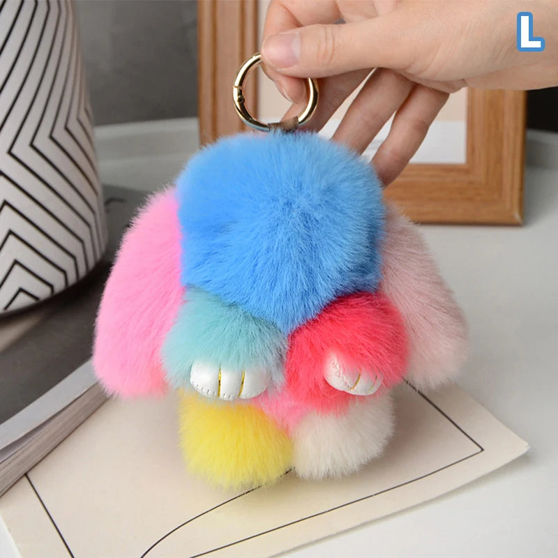 Furry Rabbit Keychain 15cm