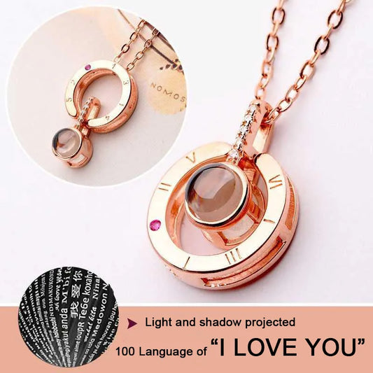 100 Language “I Love You” Projection Necklace