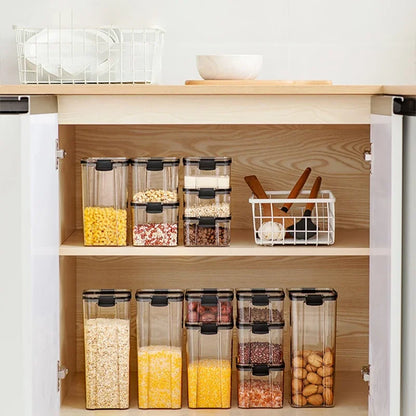 Storage Containers. Clear Kitchen Storage Organization.