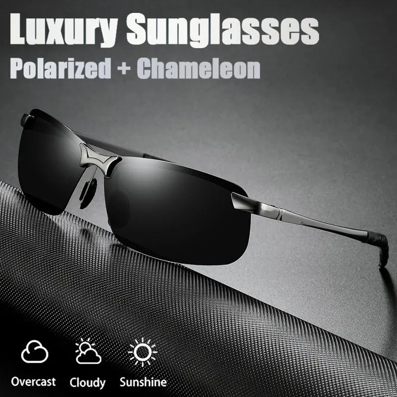 Classic Fishing Photochromic Sunglasses Men Polarized Chameleon Glasses Male Sun Glasses Day Night Vision Driving Eyewear Gafas