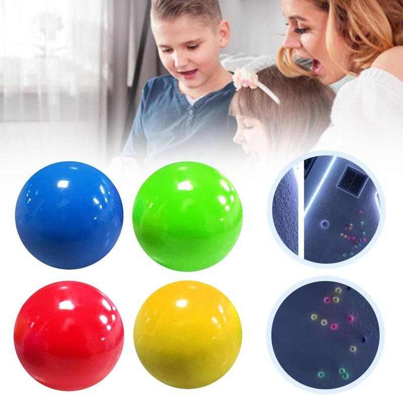 Sticky Balls Throw At Ceiling Decompression Ball Sticky Squash Ball Suction Decompression Toy Sticky Target Ball Children's Toy