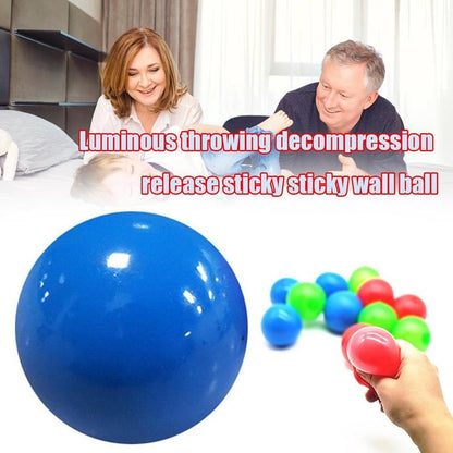 Sticky Balls Throw At Ceiling Decompression Ball Sticky Squash Ball Suction Decompression Toy Sticky Target Ball Children's Toy