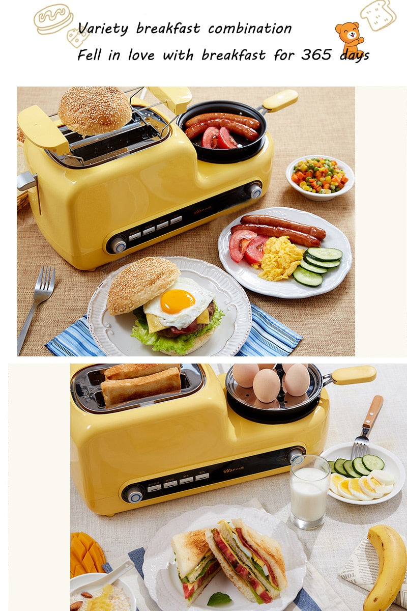 Multifunctional Automatic Breakfast Toaster Fried Steamed Egg Machine