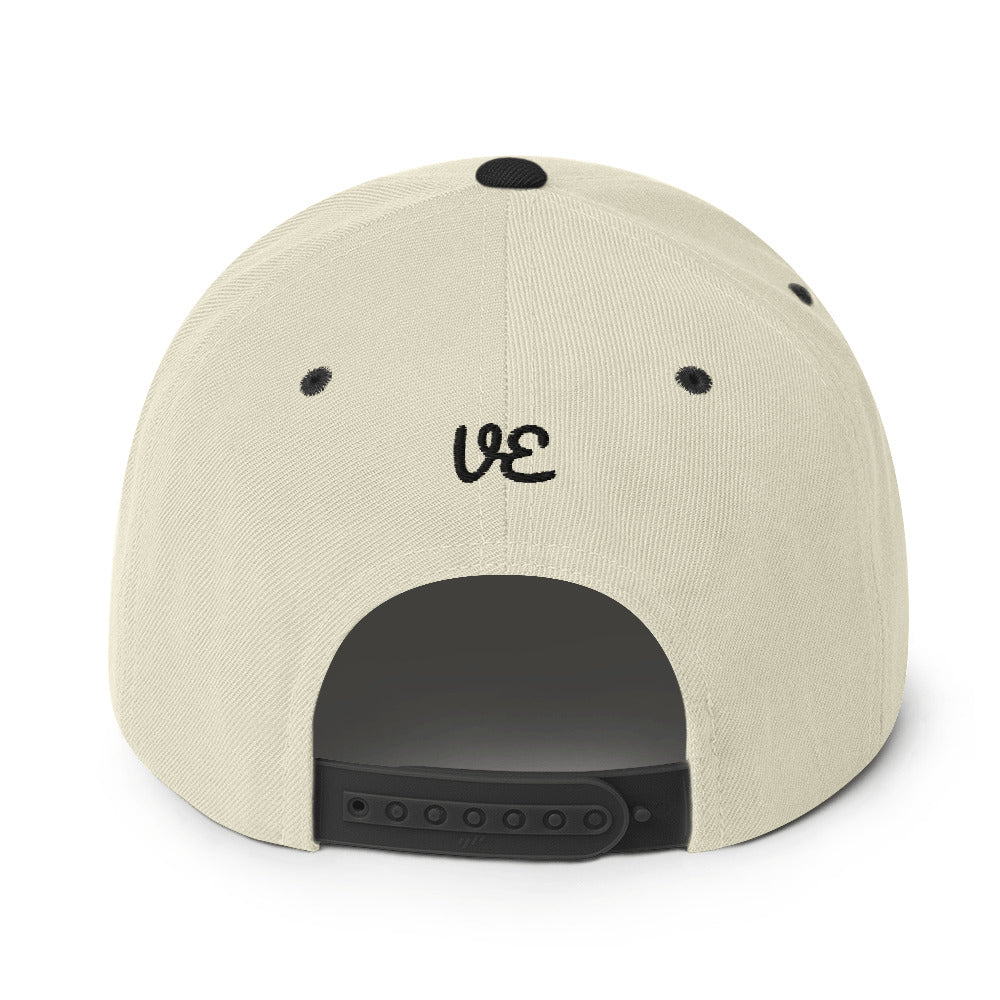 Attack up The Middle Snap Back Hat (Cream/Black)